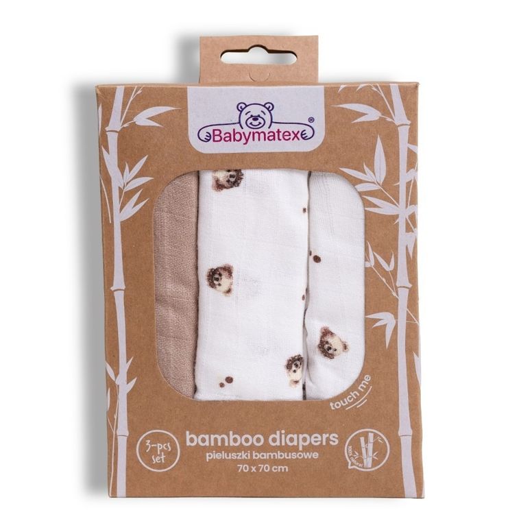 Babymatex, scutec din bambus, 70-70 cm, 3 buc.