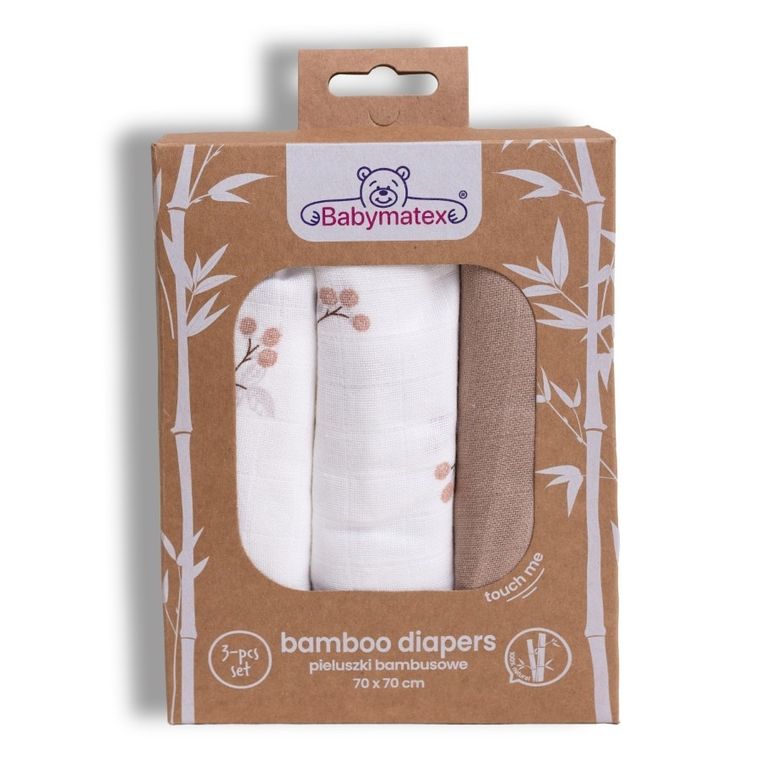 Babymatex, scutec din bambus, 70-70 cm, 3 buc.