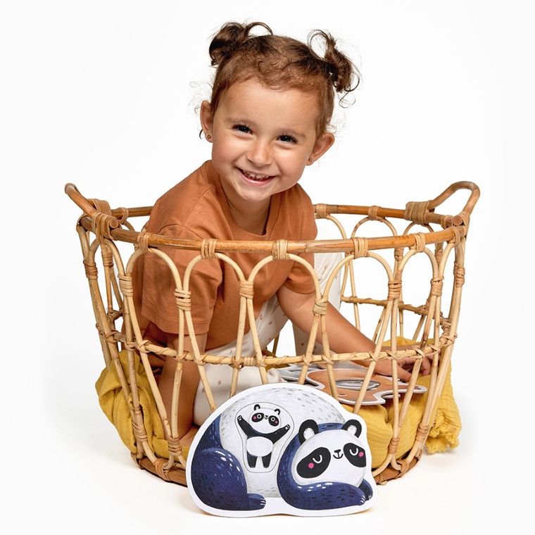 Banana Panda, First Jumbo Puzzle Mami si eu, set de puzzle-uri, pentru varsta de 18 luni+, 22 piese