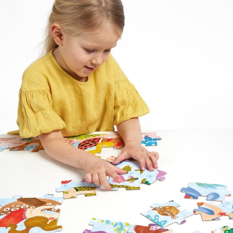 Banana Panda, Magical Jumbo Puzzle Sirene, set de puzzle-uri, pentru varsta de 4+, 60 piese