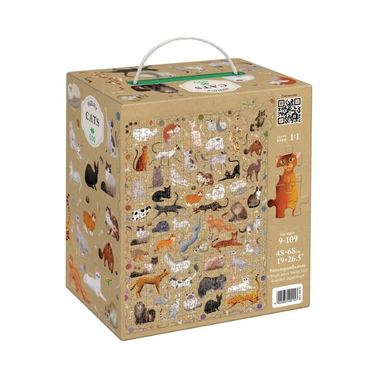 Banana Panda, Puzzlove Pisici, puzzle pentru familie, pentru varsta de 9+, 500 piese