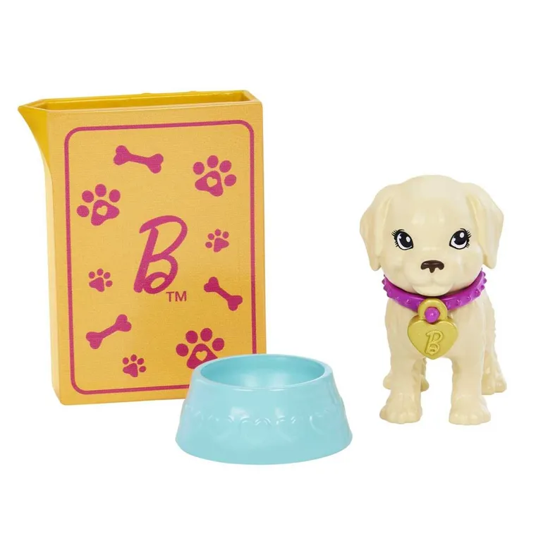 Barbie, Adoptia puilor, set cu papusa si accesorii