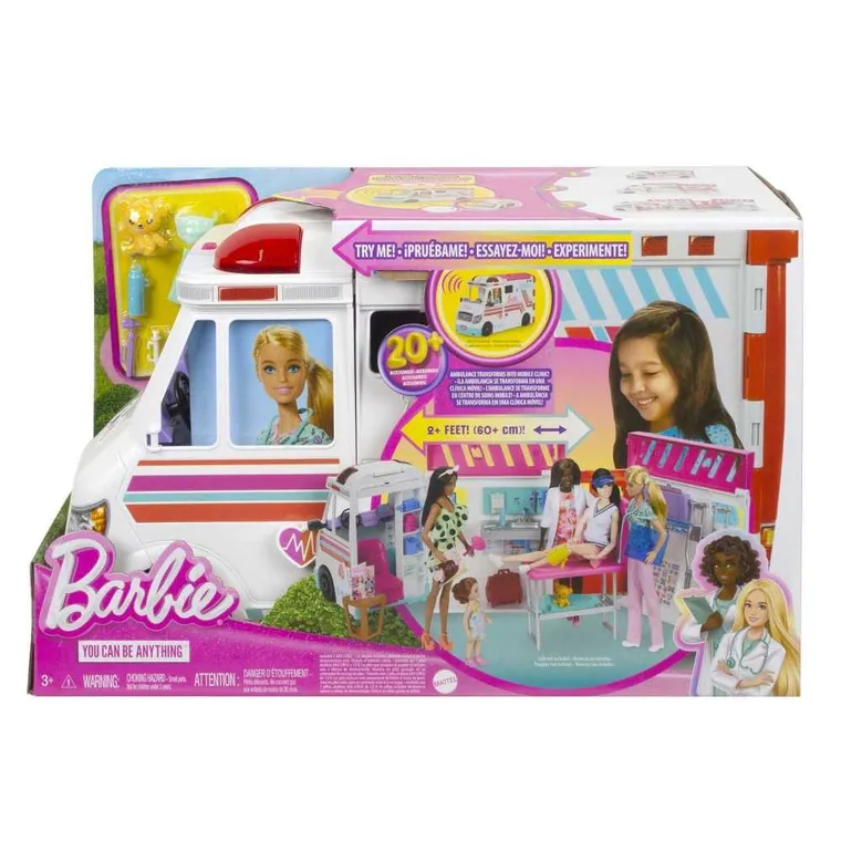 Barbie, Ambulanta, set de joaca fara papusa