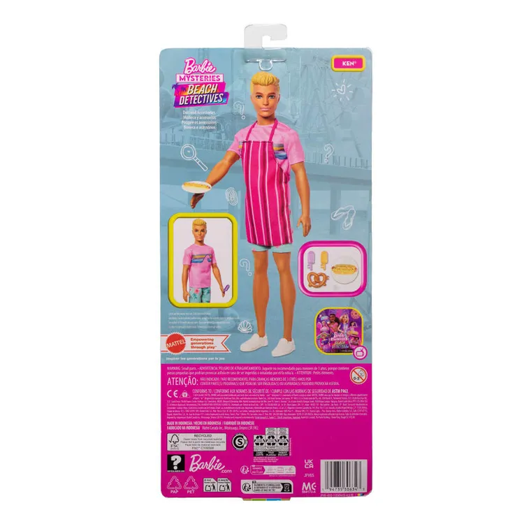 Barbie, Beach Detectives, Ken, papusa cu accesorii