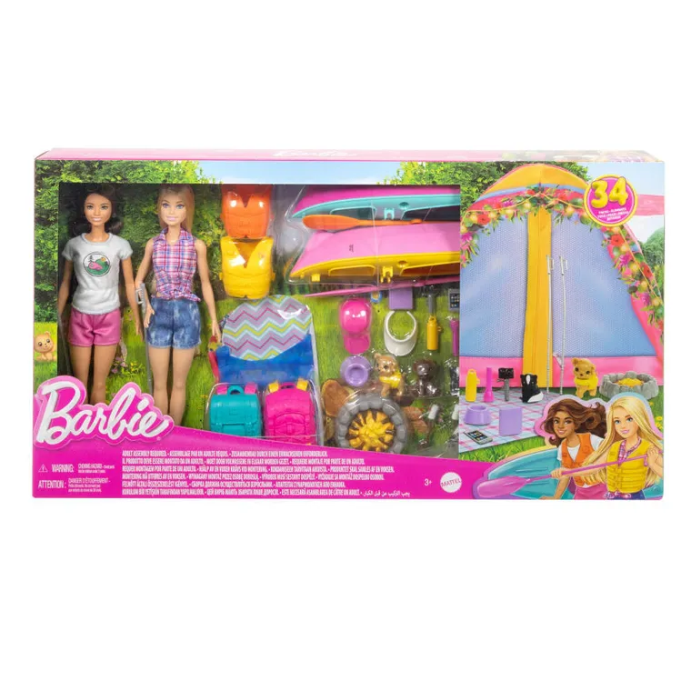 Barbie, Bivuac, set cu 2 papusi si accesorii