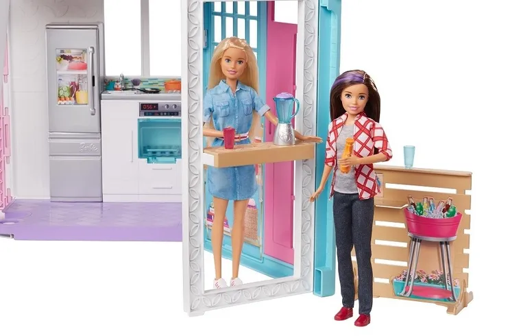 Barbie, Casa in Malibu, set de joaca fara papusi