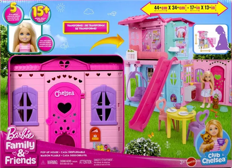Barbie, Chelsea, Pop Up House, set de joaca cu papusa