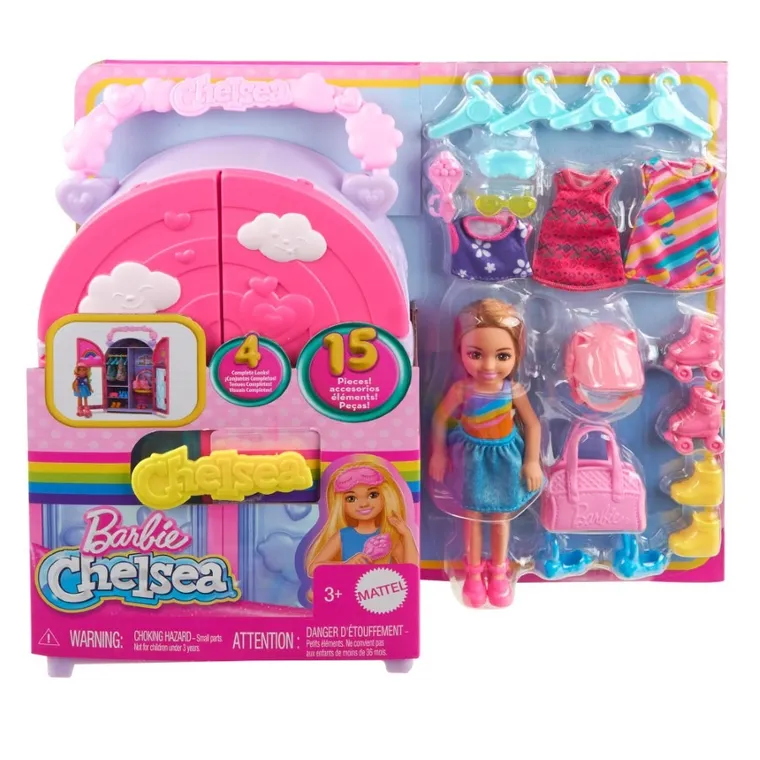 Barbie, Chelsea's Closet, set de joaca cu papusa si accesorii