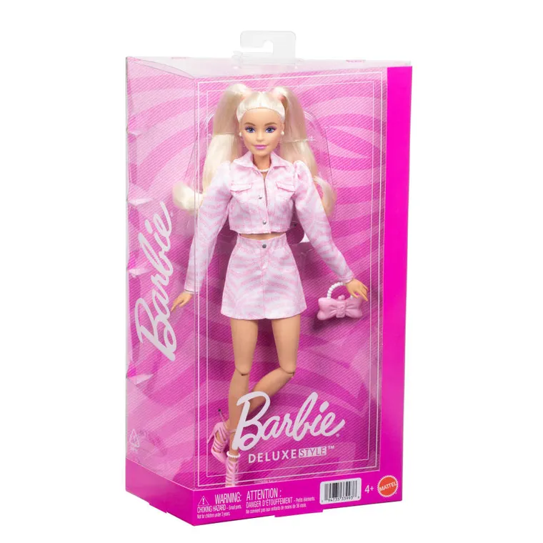 Barbie, Deluxe Style, Denim roz, Set cu geaca, papusa