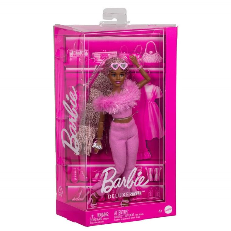 Barbie, Deluxe Style, sal boa roz, papusa