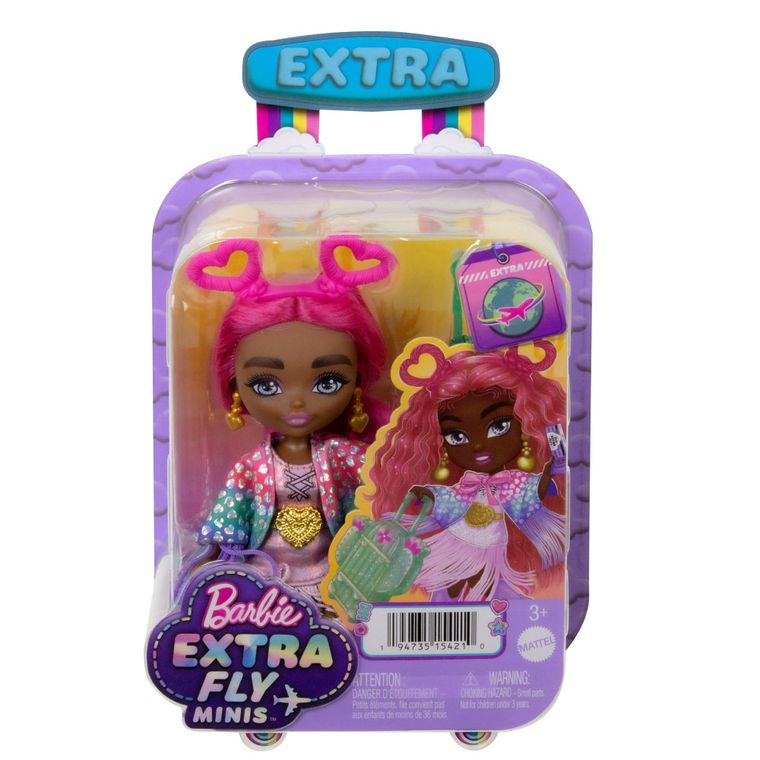 Barbie, Extra Minis, mini papusa, par roz