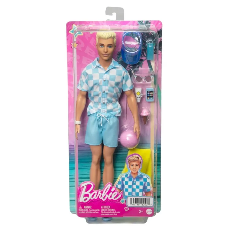 Barbie, Ken on the beach, papusa cu accesorii