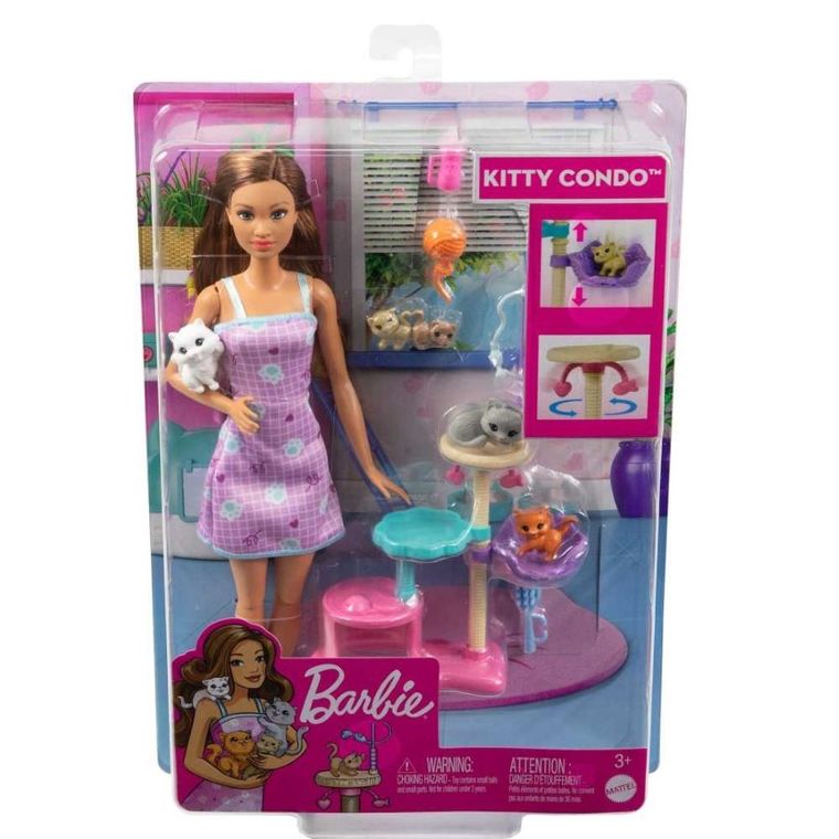 Barbie, Kitty Condo, set de papusa cu accesorii