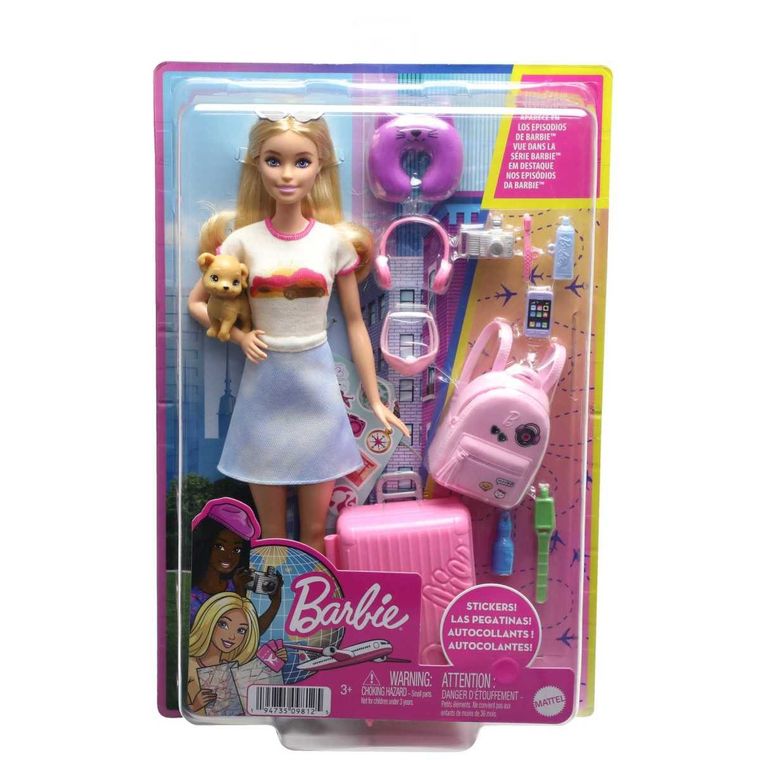 Barbie, set cu papusa Malibu si accesorii
