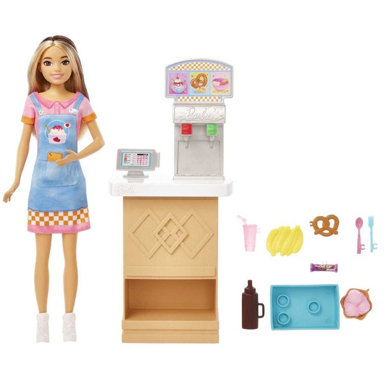 Barbie, Snack Bar, set cu papusa Skipper si accesorii