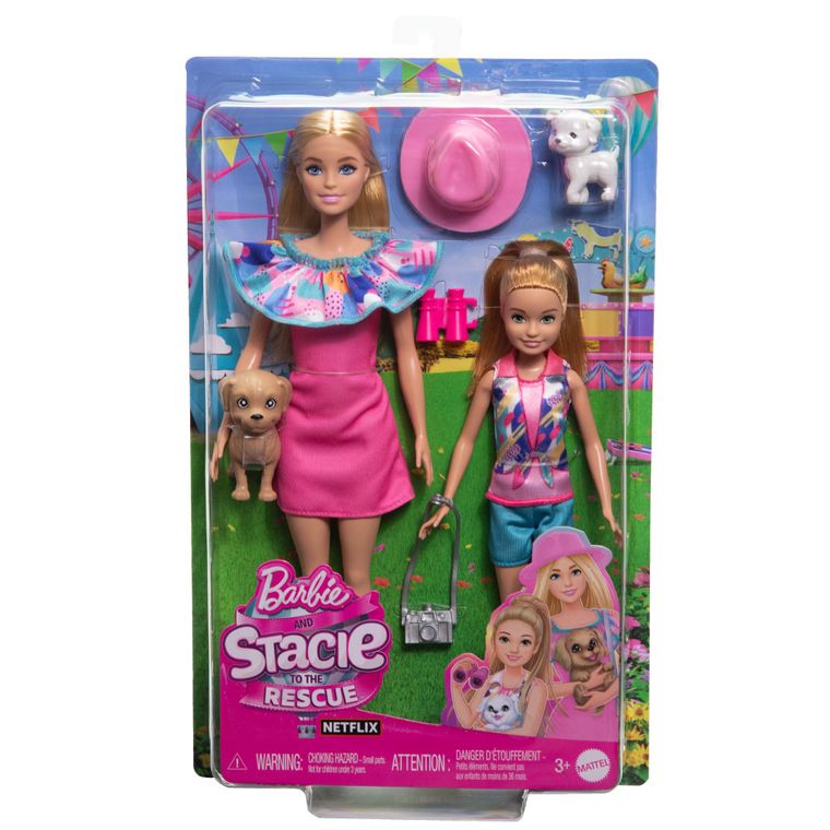 Barbie, Stacie si Barbie, set de 2 papusi cu accesorii