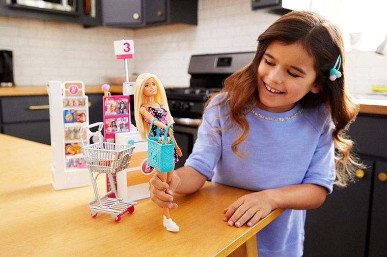 Barbie, Supermarket, set cu papusa si accesorii