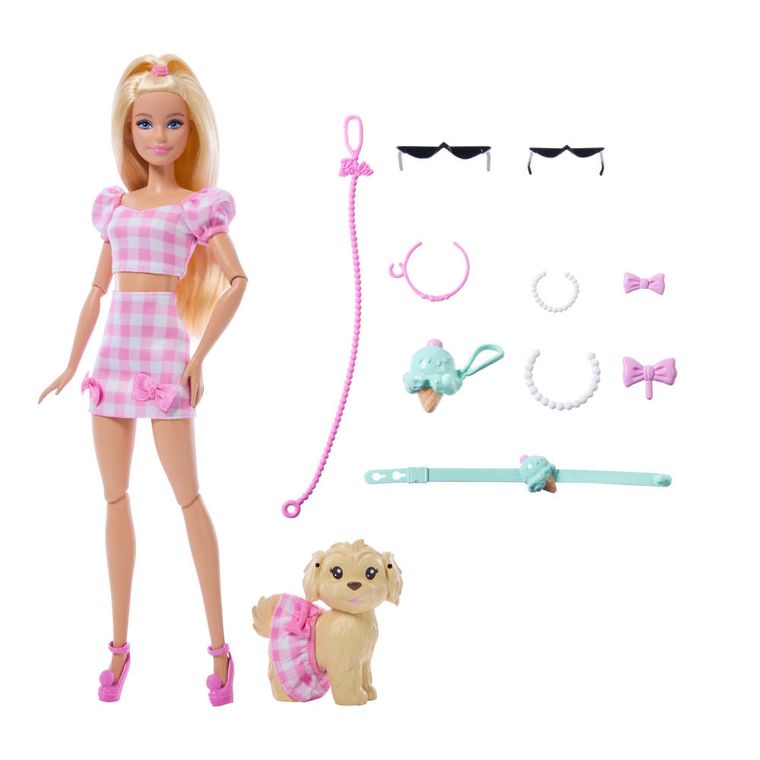 Barbie, Twinning Looks, papusa si caine, Funde