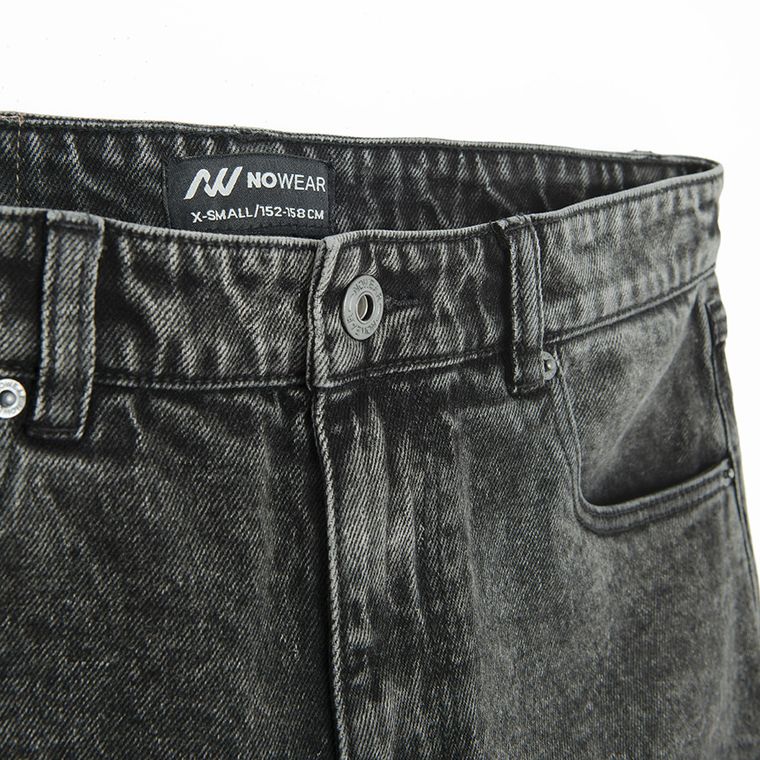 Bermude din denim cu croiala baggy unisex NOWEAR