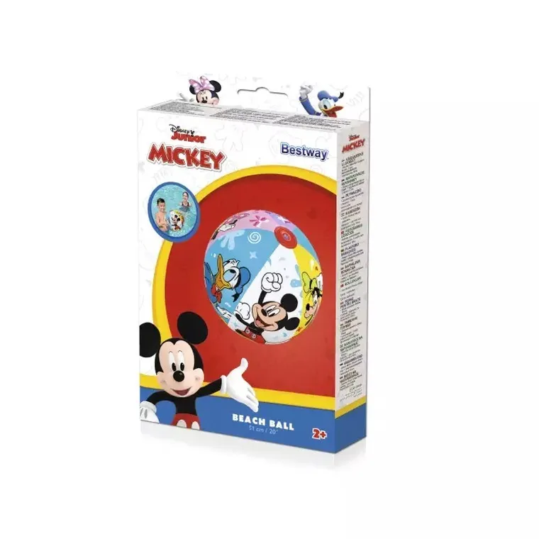 Bestway, Clubul prietenilor lui Mickey Mouse, minge de plaja, 51 cm