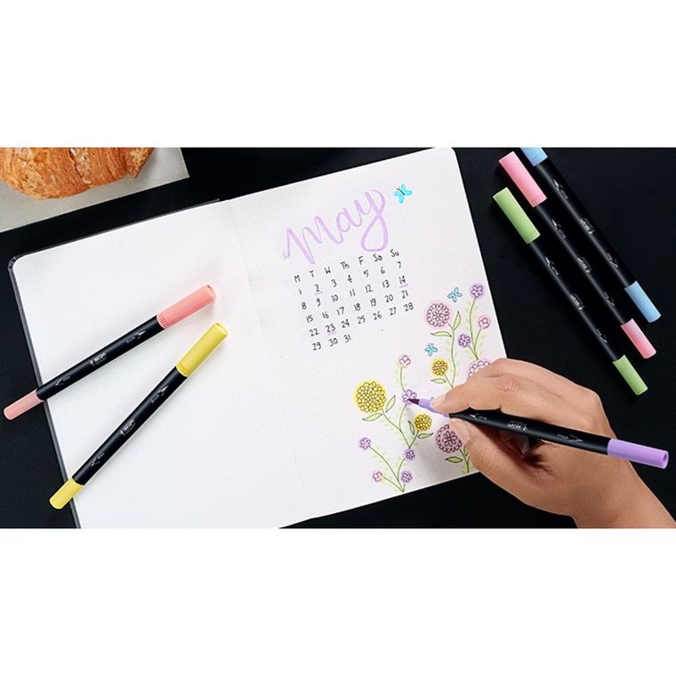 Bic, Intensity Dual Tip Pastel, marker dublu, 6 buc.