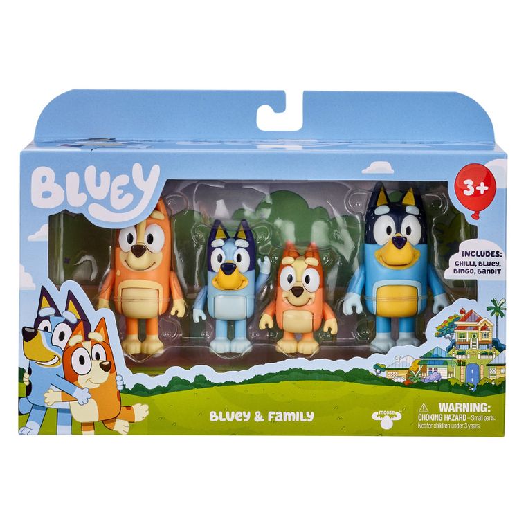 Bluey, familia, figurine, 4 buc.