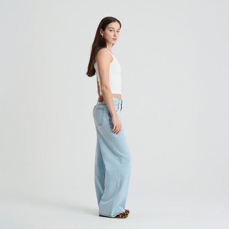 Blugi reglabili cu croiala wide leg NOWEAR