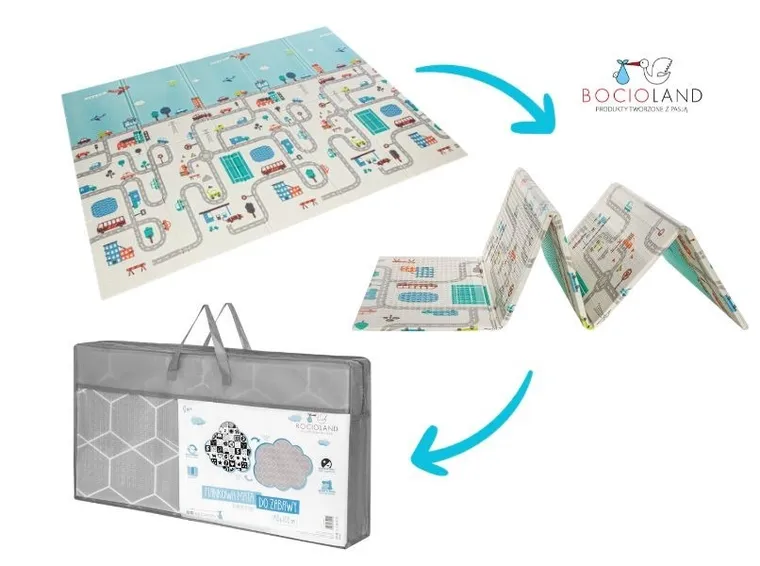 Bocioland, Oras, covoras pliabil din spuma, 150-200 cm