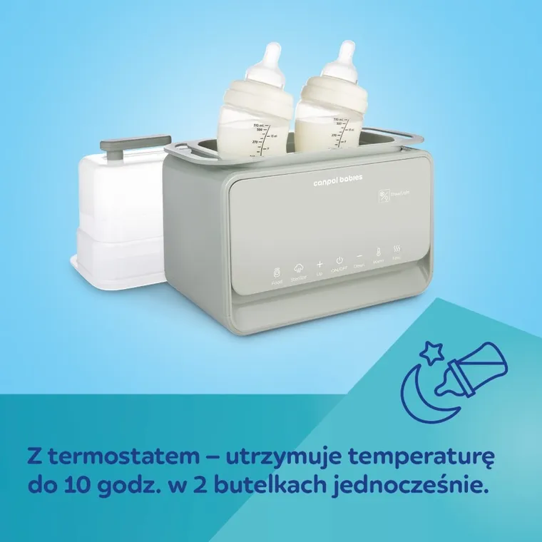 Canpol babies, incalzitor si sterilizator, 7 in 1, cu termostat si lampa
