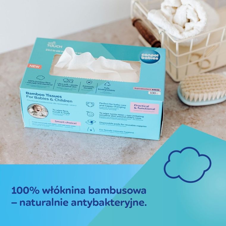 Canpol babies, servetele uscate din bambus pentru bebelusi, 100 buc.
