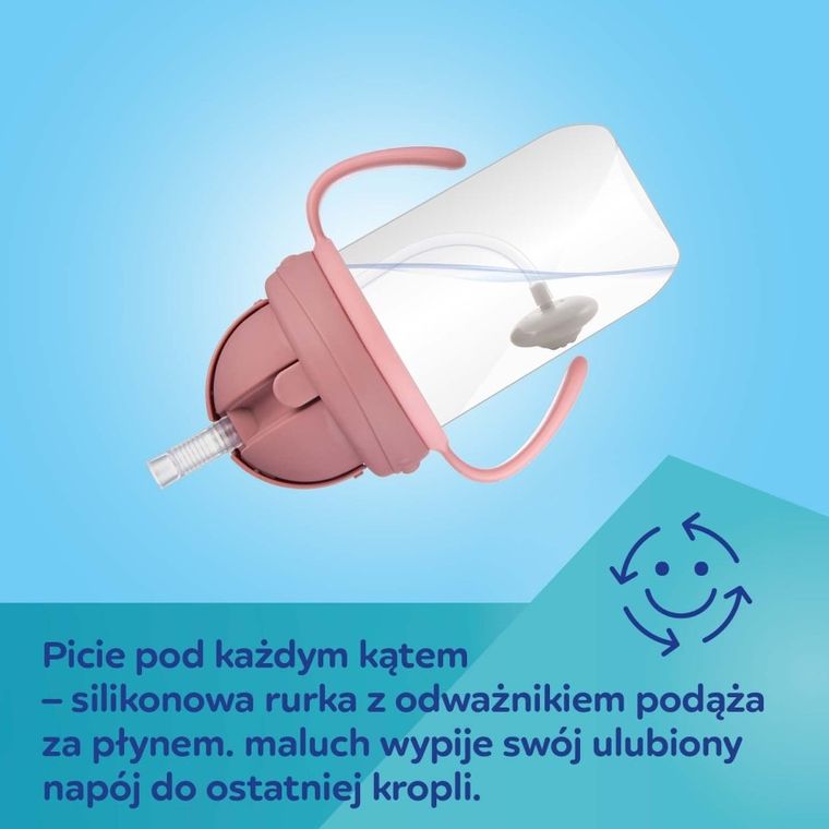 Canpol, canita anti-varsare cu pai + paie de rezerva, roz