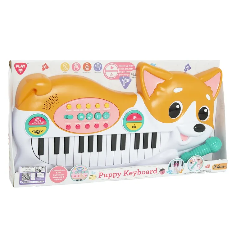 Catelus corgi, orga interactiva cu microfon