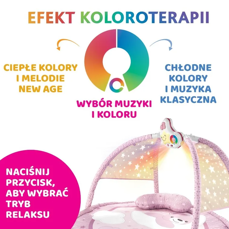 Chicco, First Dreams, Enjoy colors, covoras pentru copii, 3 in 1, roz