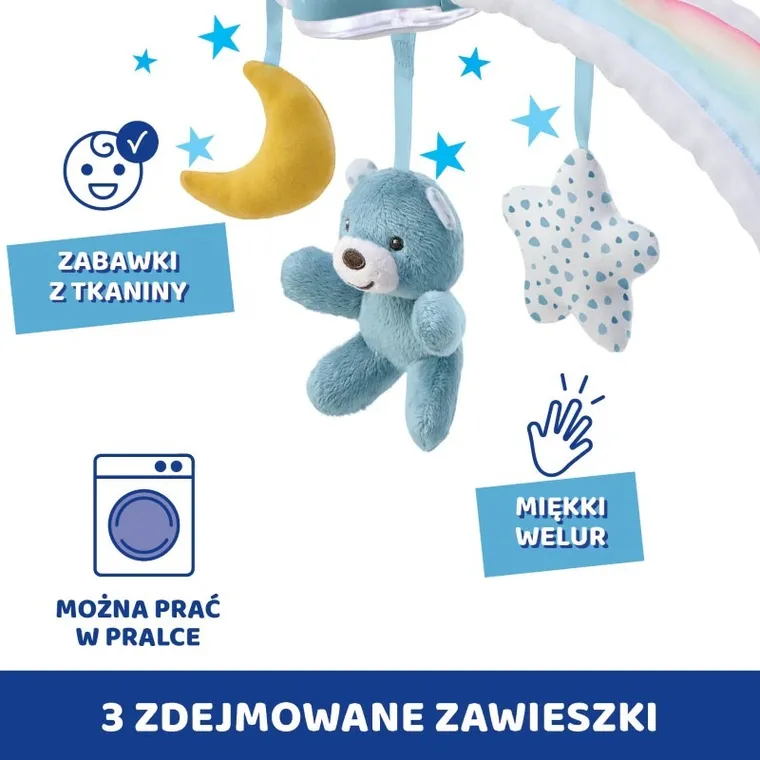 Chicco, First Dreams, Panel Rainbow Sky, lumina de veghe cu muzica, albastru