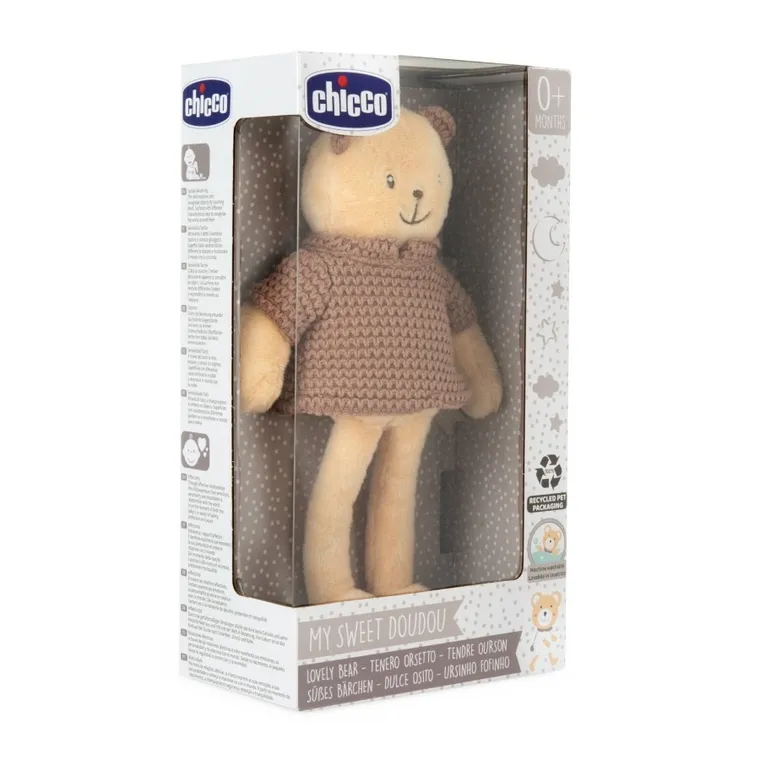 Chicco, My Sweet Dou Dou, Ursulet de plus, jucarie de plus cu zornaitor