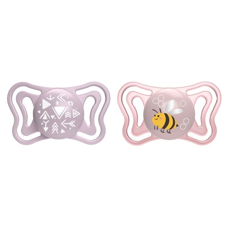Chicco, Physioforma Light, suzeta din silicon, roz, 2-6 m, 2 buc.