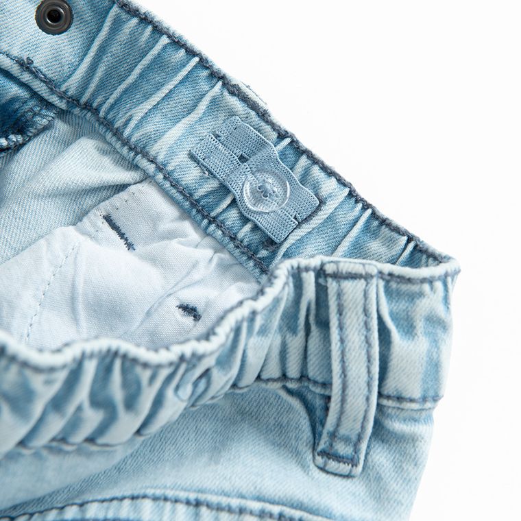 Cool Club, Blugi reglabili pentru baieti, croiala loose, albastru