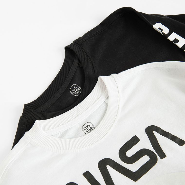 Cool Club, Bluza cu maneca lunga pentru baieti, mix, imprimeu NASA, set, 2 buc.