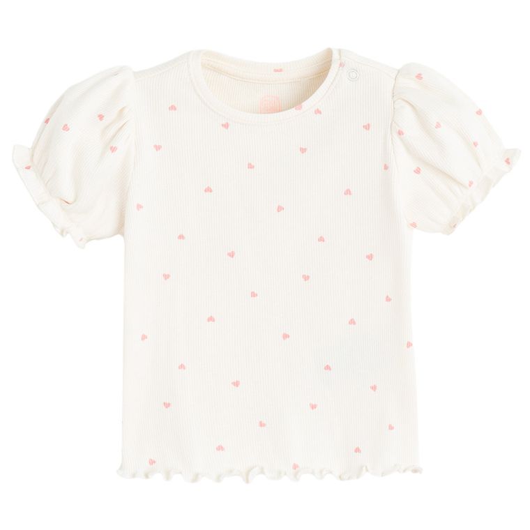 Cool Club, Bluza cu maneca scurta pentru fete, din tricot striat, mix, set, 2 buc.