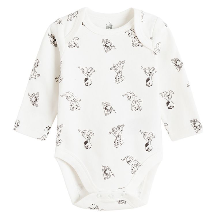 Cool Club, Body cu maneca lunga pentru bebelusi, mix, imprimeu 101 Dalmatieni, set, 3 buc.