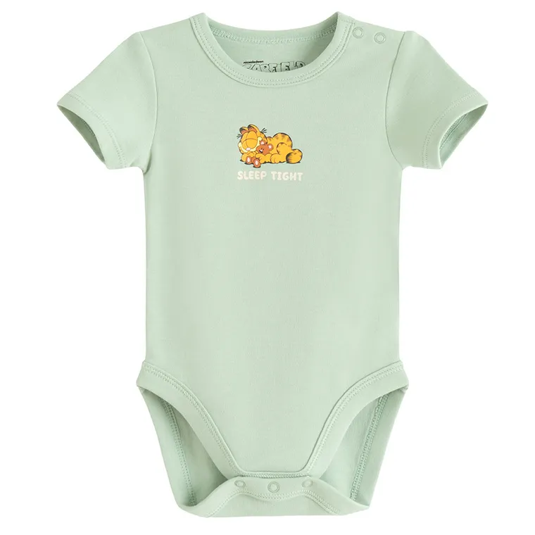 Cool Club, Body cu maneca scurta pentru baieti, mix, set, 4 buc., imprimeu Garfield