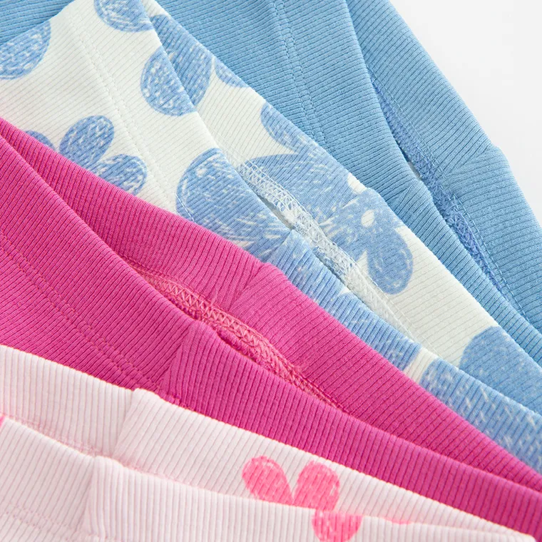 Cool Club, Colanti scurti pentru fete, din tricot striat, mix, set, 4 buc.