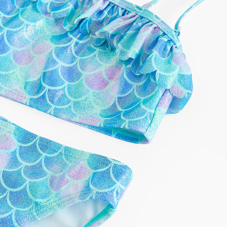 Cool Club, Costum de baie din doua piese pentru fete, albastru