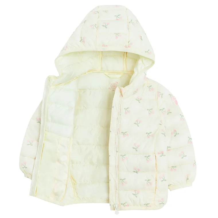 Cool Club, Geaca cu gluga pentru fete, ecru