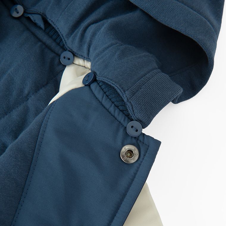 Cool Club, Geaca de baseball cu gluga pentru baieti, cu capse, albastru