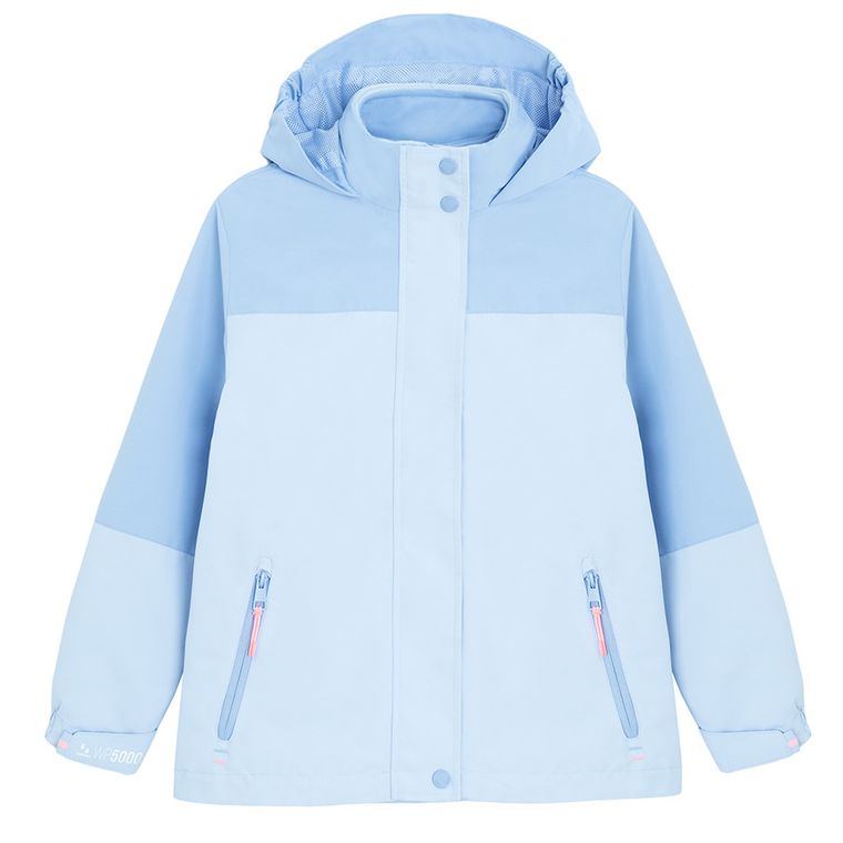 Cool Club, Geaca de ploaie cu gluga pentru fete, 3in1, Bluza polar cu fermoar, albastru