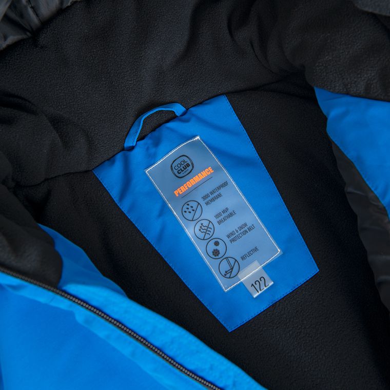 Cool Club, Geaca de schi cu gluga pentru baieti, calduroasa, albastru