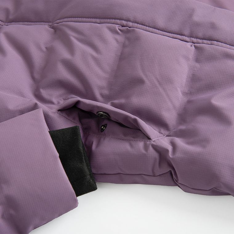 Cool Club, Geaca lunga cu gluga pentru fete, calduroasa, violet