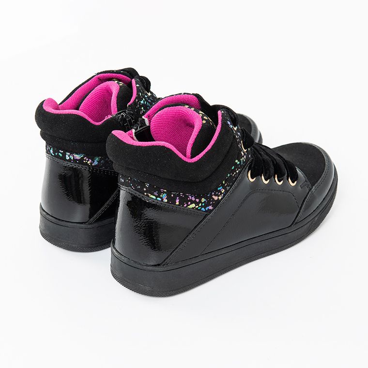 Cool Club, Ghete fete, culoare neagra, de toamna cu branturi de piele