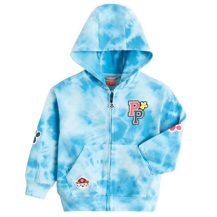 Cool Club, Hanorac cu gluga pentru baieti, cu fermoar, albastru, imprimeu Paw Patrol